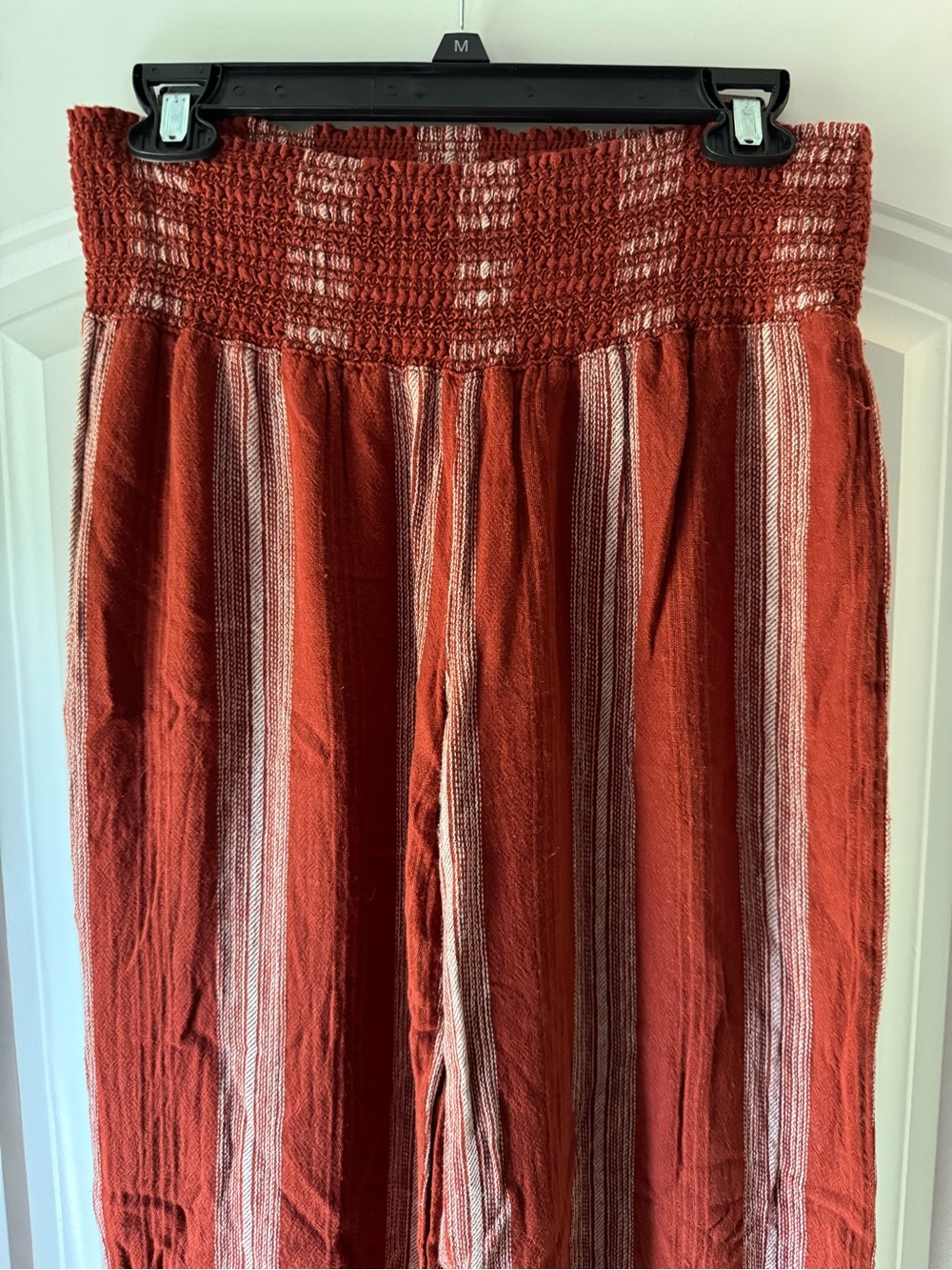 Rewash Rust-Striped Wide Leg Pants - Picture 3 of 10
